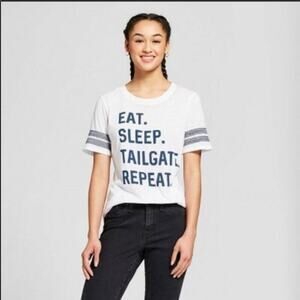 Modern Lux Eat Sleep Tailgate Repeat Graphic Tee